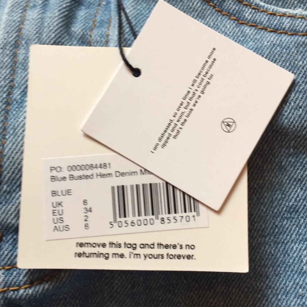 Missguided Distressed Denim Midi Skirt - Picture 9 of 9